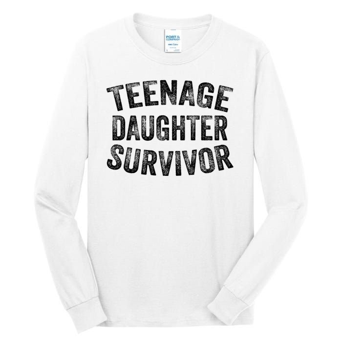 Teenage Daughter Survivor Funny Vintage Tall Long Sleeve T-Shirt