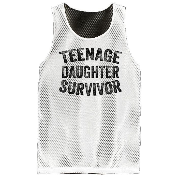 Teenage Daughter Survivor Funny Vintage Mesh Reversible Basketball Jersey Tank