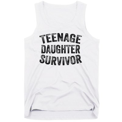 Teenage Daughter Survivor Funny Vintage Tank Top