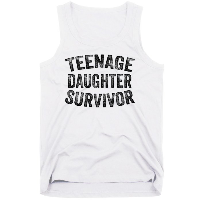 Teenage Daughter Survivor Funny Vintage Tank Top