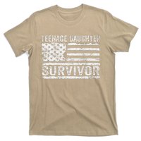 Teenage Daughter Survivor Vintage Dad Mom FatherS Day Gift T-Shirt