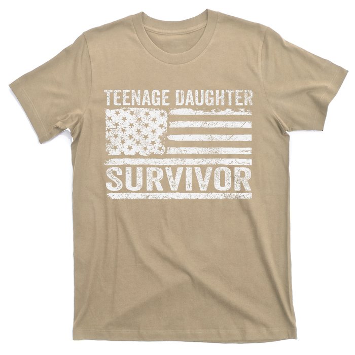 Teenage Daughter Survivor Vintage Dad Mom FatherS Day Gift T-Shirt