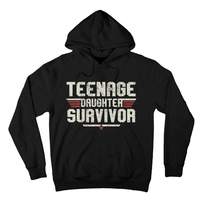 Teenage Daughter Survivor Vintage Dad Mom Hoodie