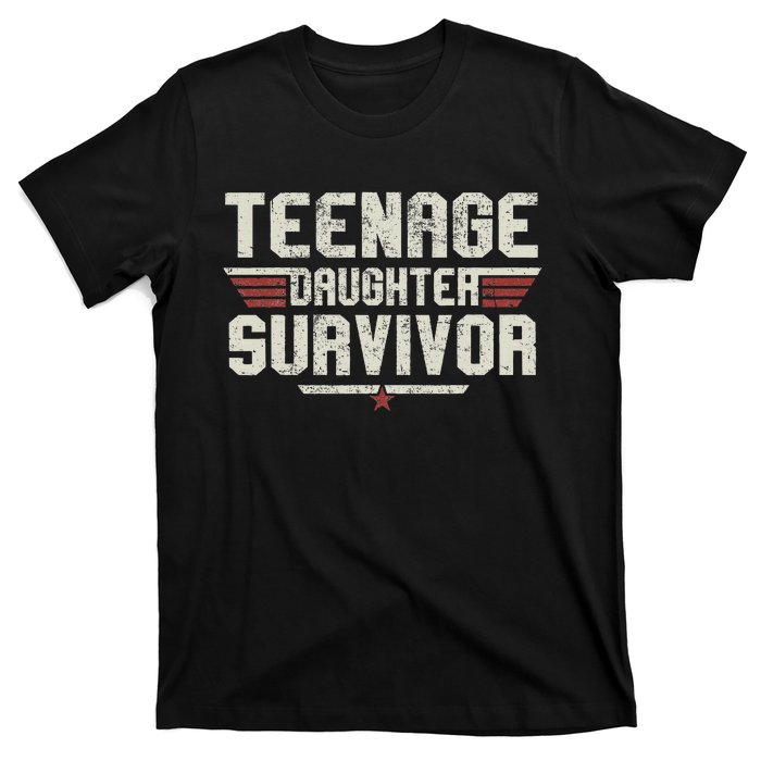 Teenage Daughter Survivor Vintage Dad Mom T-Shirt