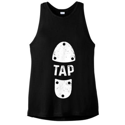 Tap Dancer Shoe Tap Dance Ladies PosiCharge Tri-Blend Wicking Tank