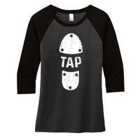 Tap Dancer Shoe Tap Dance Women's Tri-Blend 3/4-Sleeve Raglan Shirt