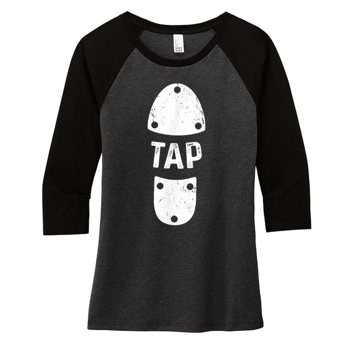 Tap Dancer Shoe Tap Dance Women's Tri-Blend 3/4-Sleeve Raglan Shirt