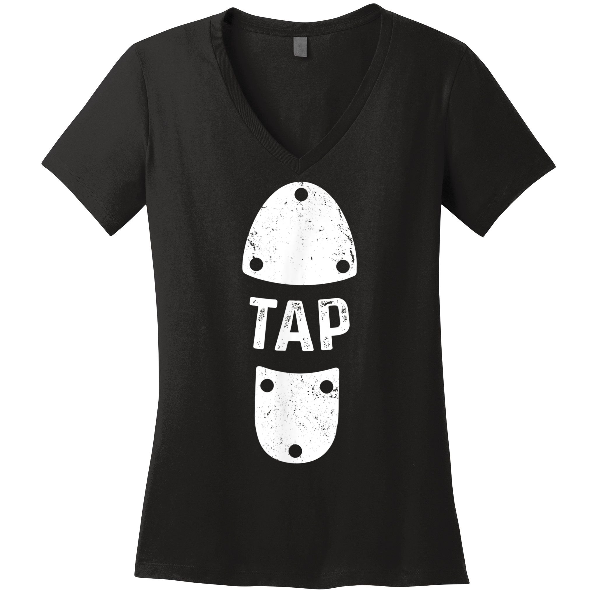 Tap Dancer Shoe Tap Dance Women's V-Neck T-Shirt