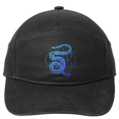 The Dharma Store Sacred Geometry Seed Of Life Snake Gift 7-Panel Snapback Hat
