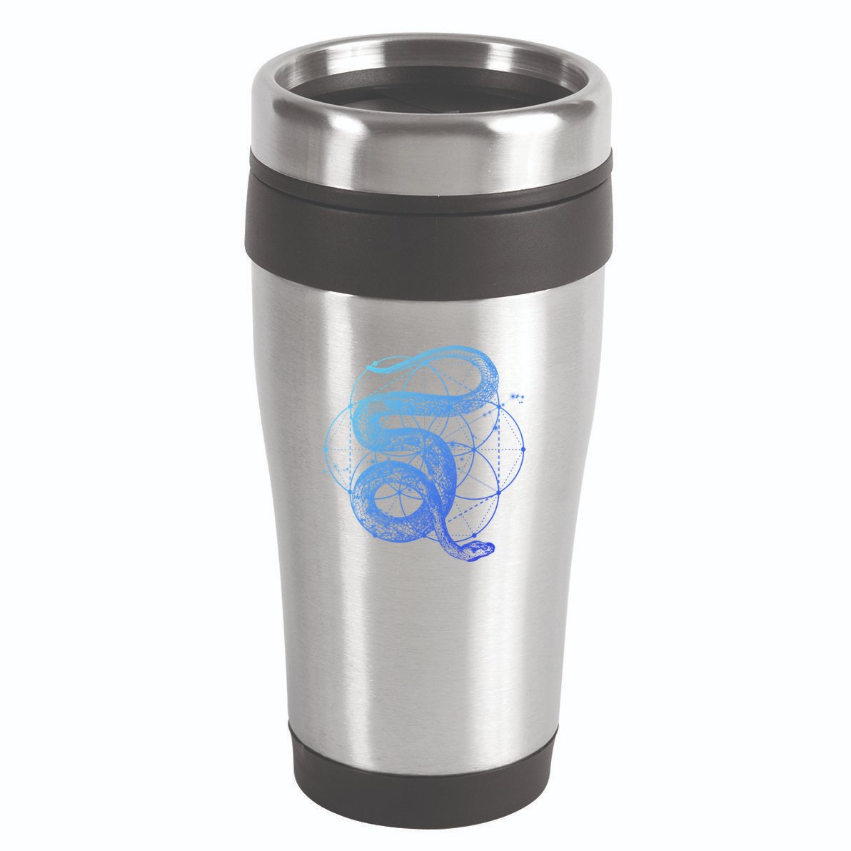 The Dharma Store Sacred Geometry Seed Of Life Snake Gift 16oz Travel Tumbler