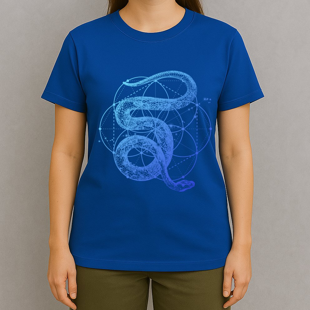 The Dharma Store Sacred Geometry Seed Of Life Snake Gift T-Shirt