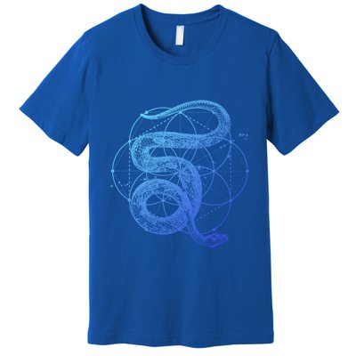 The Dharma Store Sacred Geometry Seed Of Life Snake Gift Premium T-Shirt