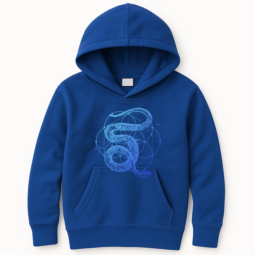 The Dharma Store Sacred Geometry Seed Of Life Snake Gift Kids Hoodie