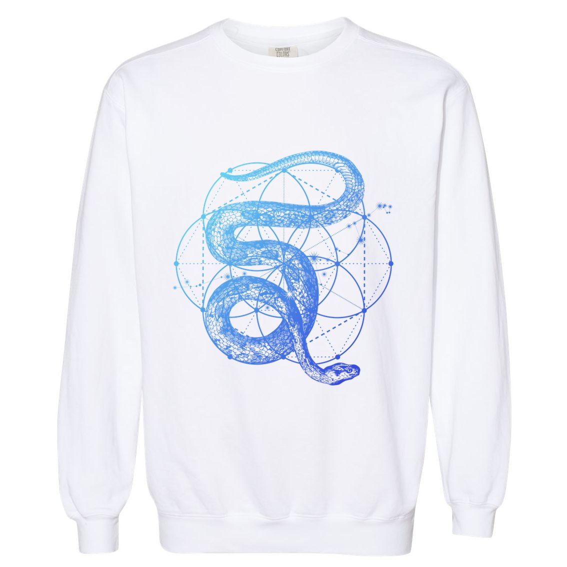 The Dharma Store Sacred Geometry Seed Of Life Snake Gift Garment-Dyed Sweatshirt