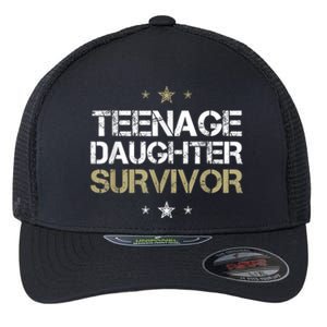 Teenage Daughter Survivor Teenager Dad Mom FatherS Day Flexfit Unipanel Trucker Cap