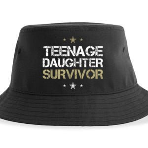 Teenage Daughter Survivor Teenager Dad Mom FatherS Day Sustainable Bucket Hat