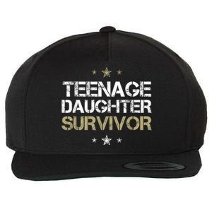 Teenage Daughter Survivor Teenager Dad Mom FatherS Day Wool Snapback Cap