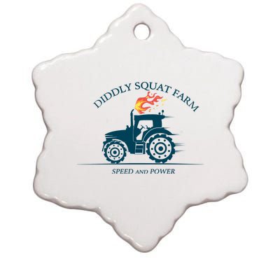 Tractor Diddly Squat Farm Speed And Power Ceramic Star Ornament