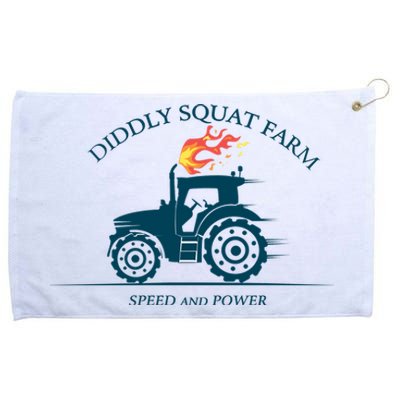 Tractor Diddly Squat Farm Speed And Power Grommeted Golf Towel