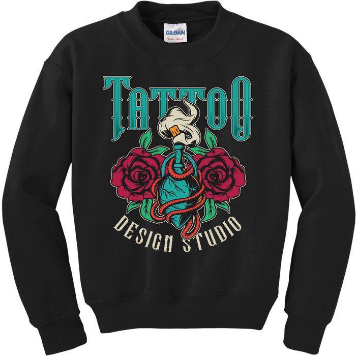 Tattoo Design Studio Kids Sweatshirt