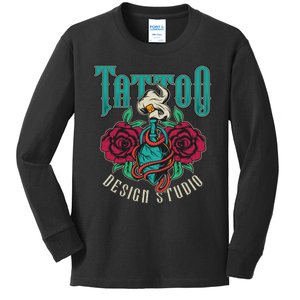 Tattoo Design Studio Kids Long Sleeve Shirt