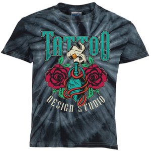 Tattoo Design Studio Kids Tie-Dye T-Shirt