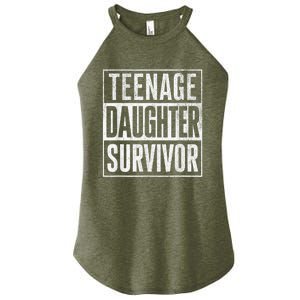 Teenage Daughter Survivor FatherS Day Present Dad Joke Women's Perfect Tri Rocker Tank