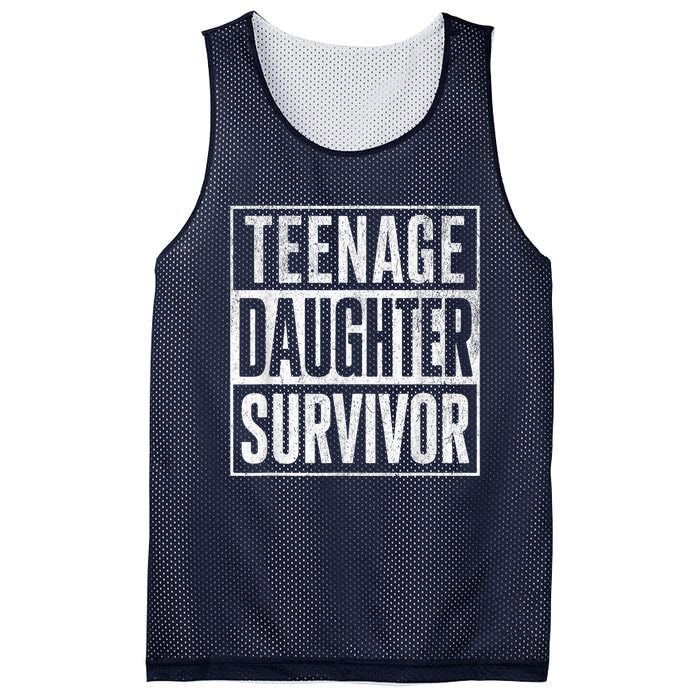 Teenage Daughter Survivor FatherS Day Present Dad Joke Mesh Reversible Basketball Jersey Tank