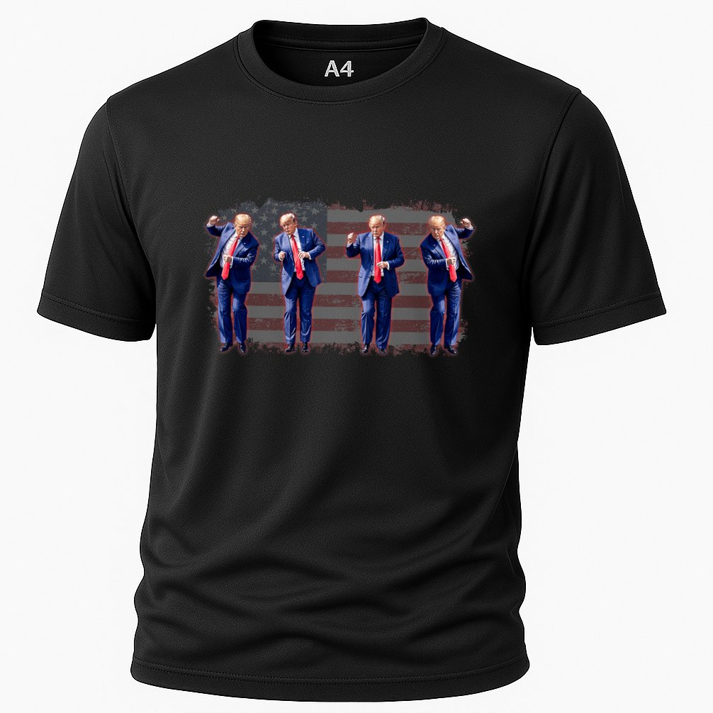 Trump Dance Save America Trump 2024 Trump 45 47 Funny Trump Cooling Performance Crew T-Shirt