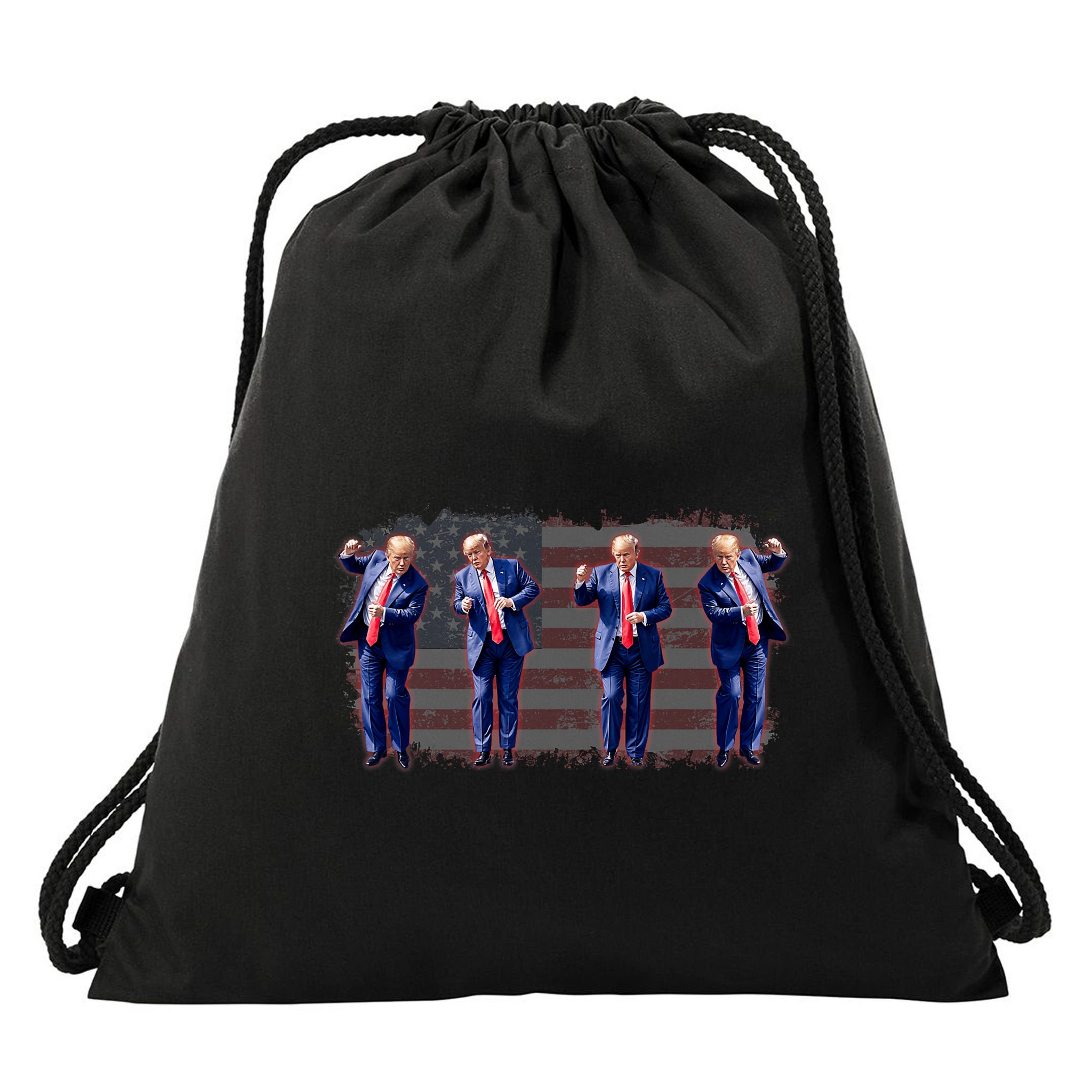 Trump Dance Save America Trump 2024 Trump 45 47 Funny Trump Drawstring Bag