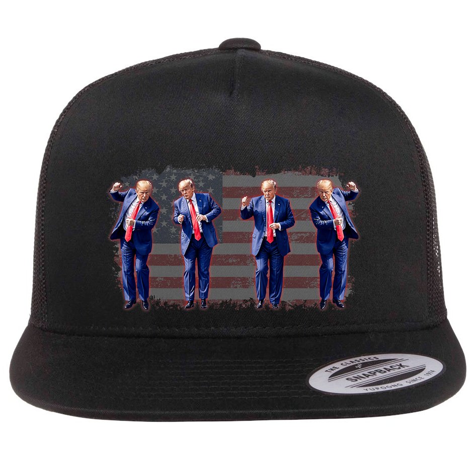 Trump Dance Save America Trump 2024 Trump 45 47 Funny Trump Flat Bill Trucker Hat