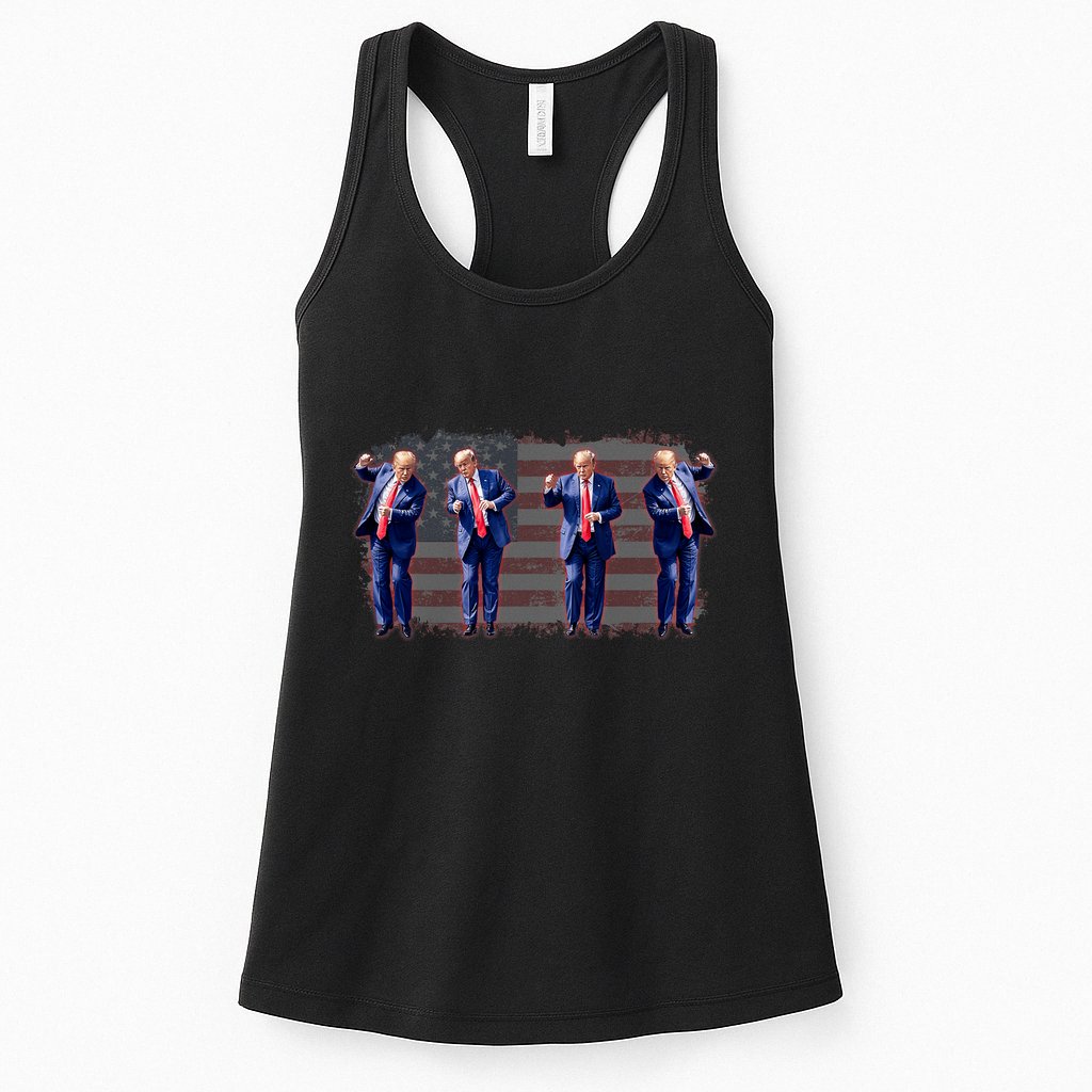 Trump Dance Save America Trump 2024 Trump 45 47 Funny Trump Womens Tank Top