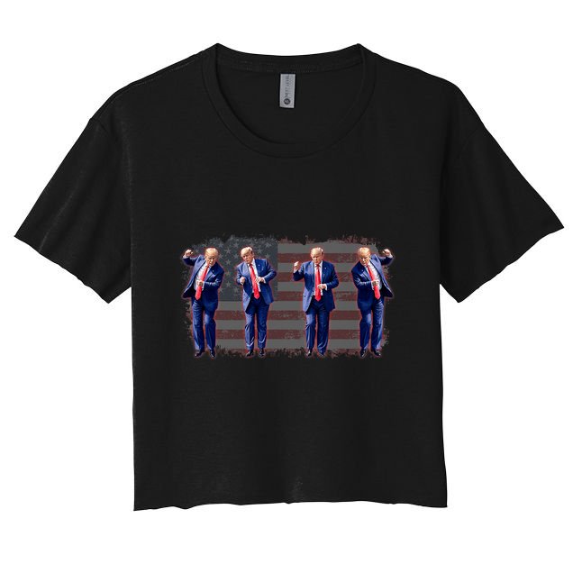 Trump Dance Save America Trump 2024 Trump 45 47 Funny Trump Crop Top