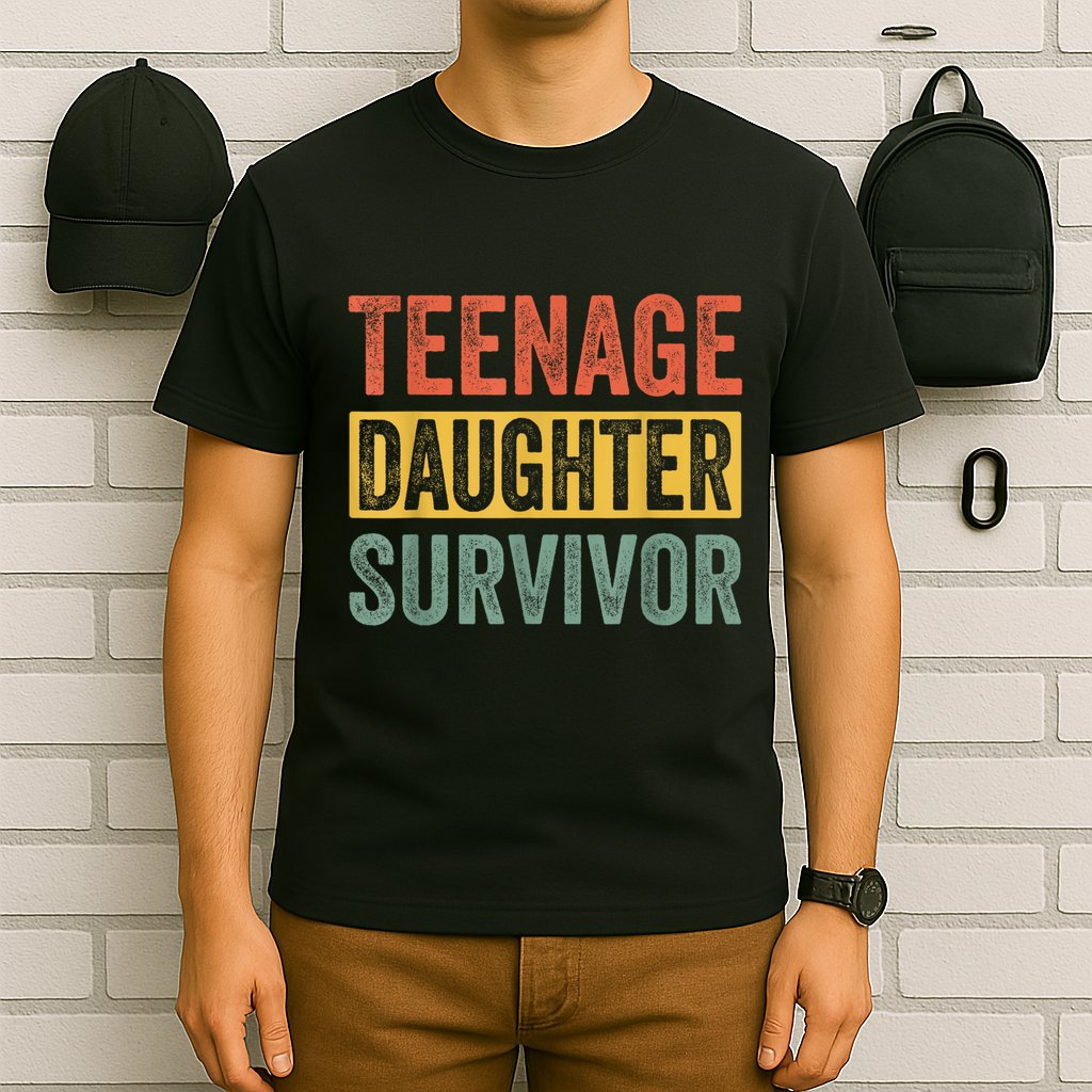 Teenage Daughter Survivor Funny Parenting Gift T-Shirt