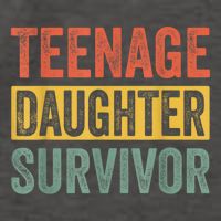 Teenage Daughter Survivor Funny Parenting Gift Vector Backpack