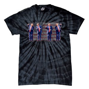 Trump Dance Save America Trump 2024 Trump 45 47 Funny Trump Tie-Dye T-Shirt