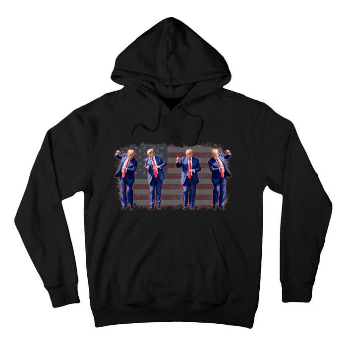 Trump Dance Save America Trump 2024 Trump 45 47 Funny Trump Tall Hoodie