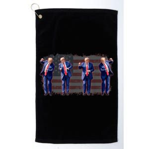 Trump Dance Save America Trump 2024 Trump 45 47 Funny Trump Platinum Collection Golf Towel