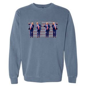 Trump Dance Save America Trump 2024 Trump 45 47 Funny Trump Garment-Dyed Sweatshirt