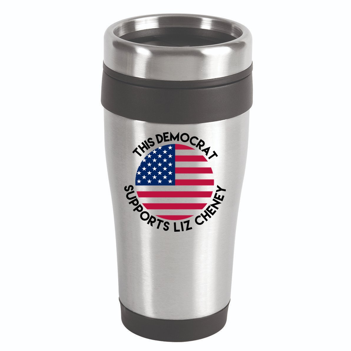 This Democrat Supports Liz Cheney Funny Election 16oz Travel Tumbler