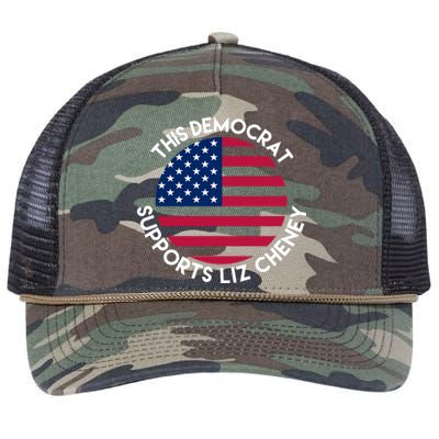 This Democrat Supports Liz Cheney Funny Election Retro Rope Trucker Hat Cap