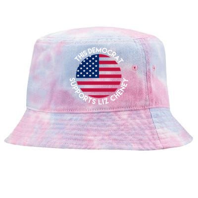 This Democrat Supports Liz Cheney Funny Election Tie-Dyed Bucket Hat