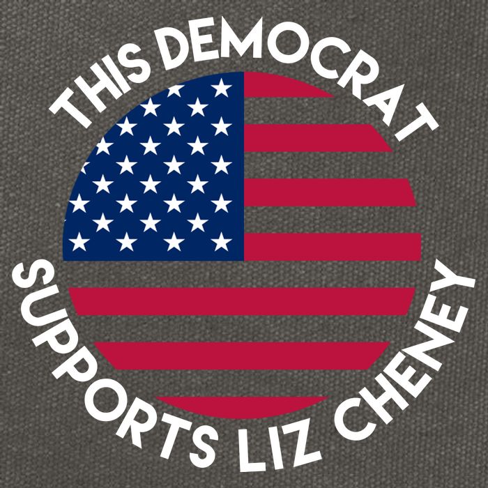 This Democrat Supports Liz Cheney Funny Election Cotton Canvas Backpack