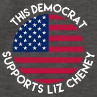 This Democrat Supports Liz Cheney Funny Election Vector Backpack