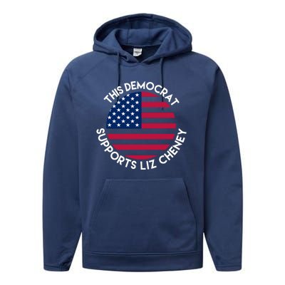 This Democrat Supports Liz Cheney Funny Election Performance Fleece Hoodie