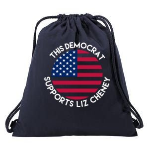 This Democrat Supports Liz Cheney Funny Election Drawstring Bag