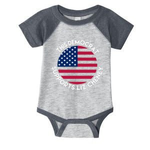 This Democrat Supports Liz Cheney Funny Election Infant Baby Jersey Bodysuit