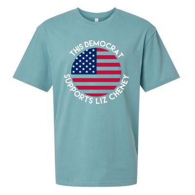 This Democrat Supports Liz Cheney Funny Election Sueded Cloud Jersey T-Shirt