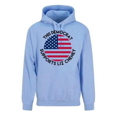 This Democrat Supports Liz Cheney Funny Election Unisex Surf Hoodie