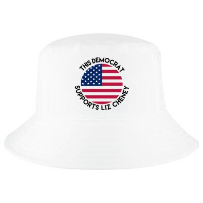 This Democrat Supports Liz Cheney Funny Election Cool Comfort Performance Bucket Hat